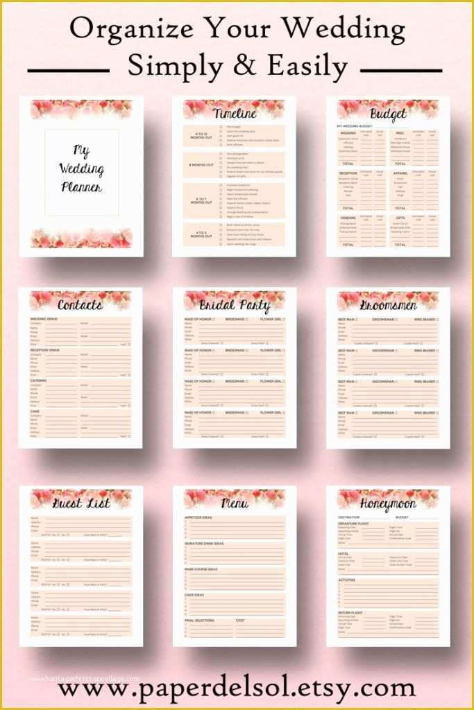 Free Printable Wedding Binder Templates Of Free Printable Wedding Planner for Wedding Binder