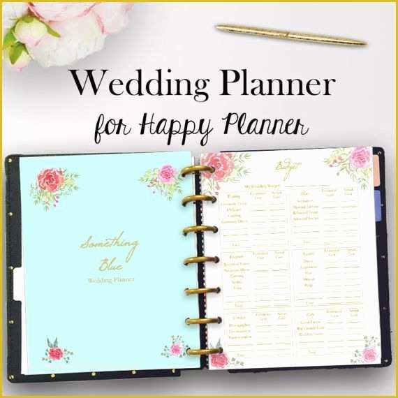 Free Printable Wedding Binder Templates Of Happy Planner Wedding Inserts Wedding Planner Printable