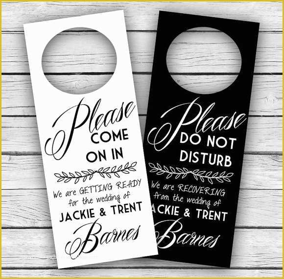 Free Printable Wedding Door Hanger Template Of 9 Wedding Door Hanger Templates for Free Download
