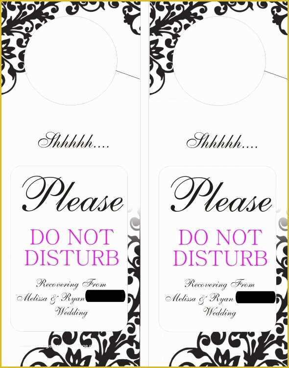 Free Printable Wedding Door Hanger Template Of Savannahh S Blog Here 39s What Sarah Came Up with for Diy