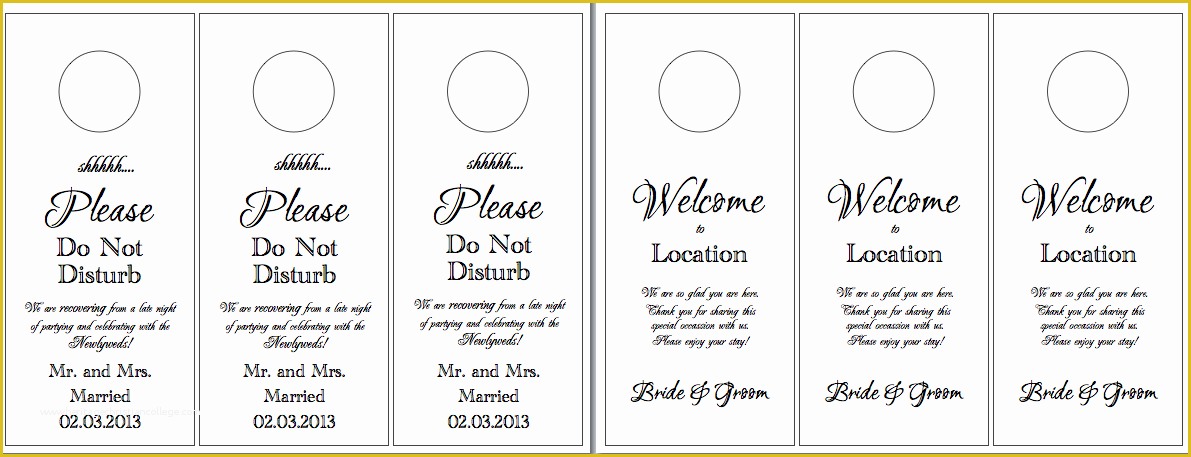 Free Printable Wedding Door Hanger Template Of Timeline Templates Hayleys Wedding Tips 101