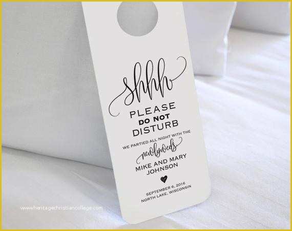 50 Free Printable Wedding Door Hanger Template