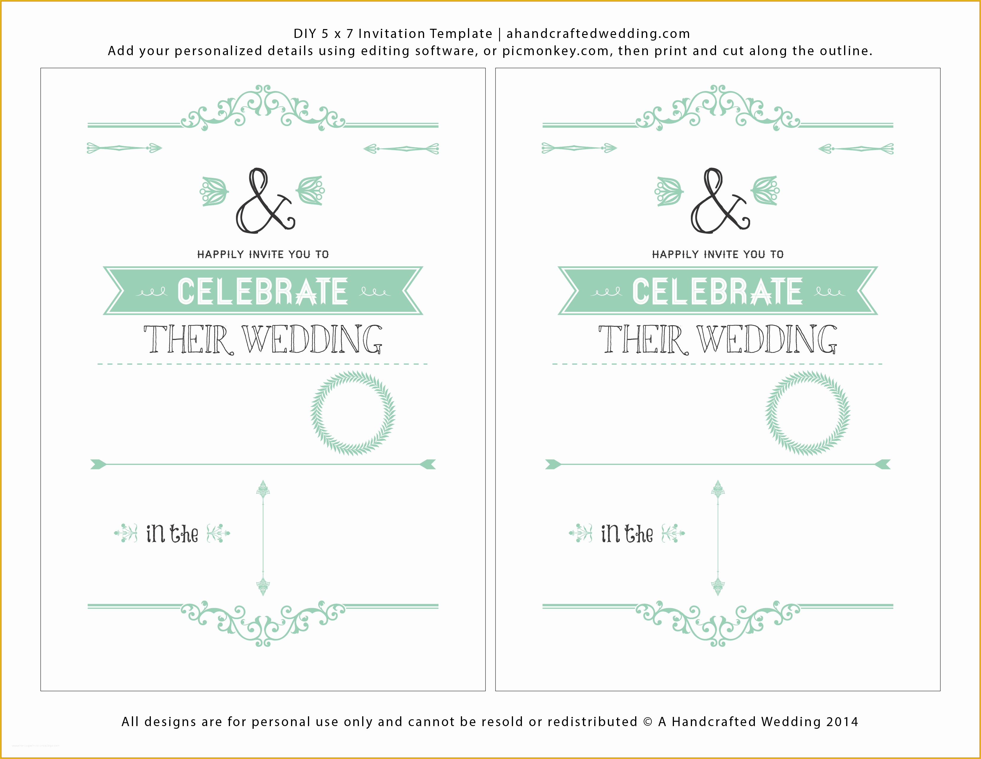 Free Printable Wedding Invitation Templates for Microsoft Word Of 4 Wedding Template Free