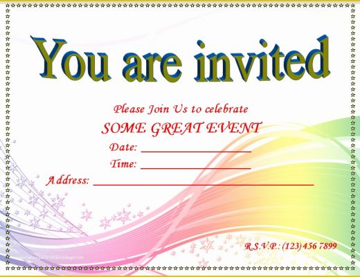 Free Printable Wedding Invitation Templates for Microsoft Word Of Blank Invitation Template for Word – orderecigsjuicefo