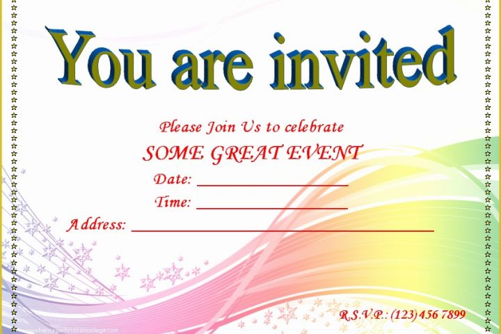 Free Printable Wedding Invitation Templates for Microsoft Word Of Blank Invitation Template for Word – orderecigsjuicefo