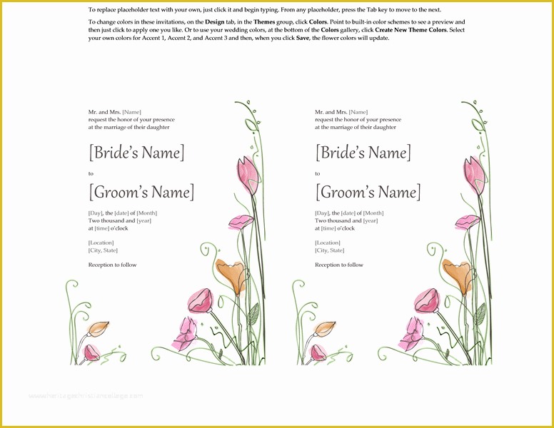 Free Printable Wedding Invitation Templates for Microsoft Word Of Microsoft Word 2013 Wedding Invitation Templates