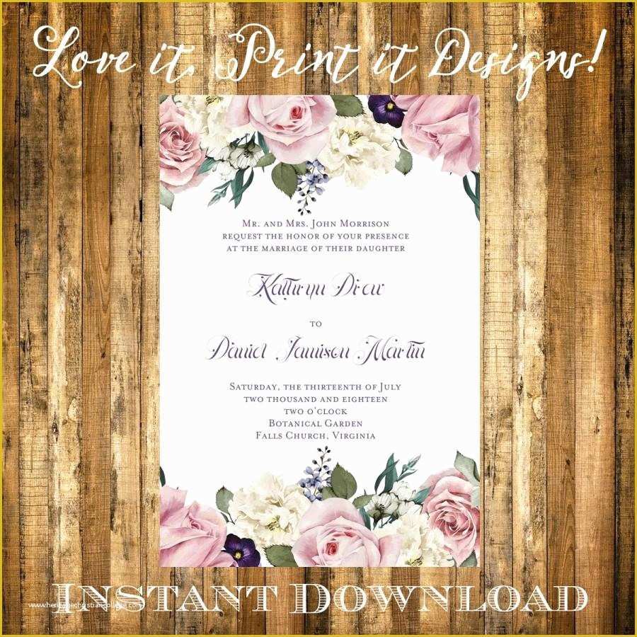 Free Printable Wedding Invitation Templates for Microsoft Word Of Wedding Invitation Bridal Shower Diy Template Vintage