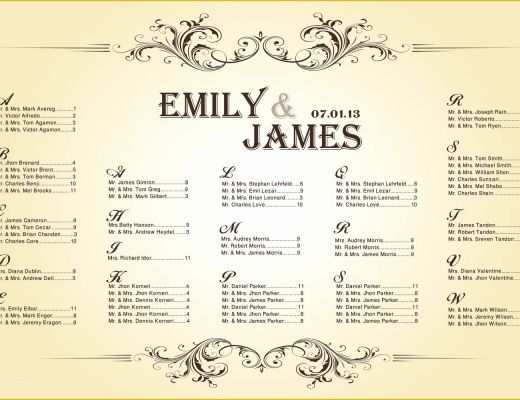 Free Printable Wedding Seating Chart Template Of 6 Best Of Printable Wedding Seating Chart