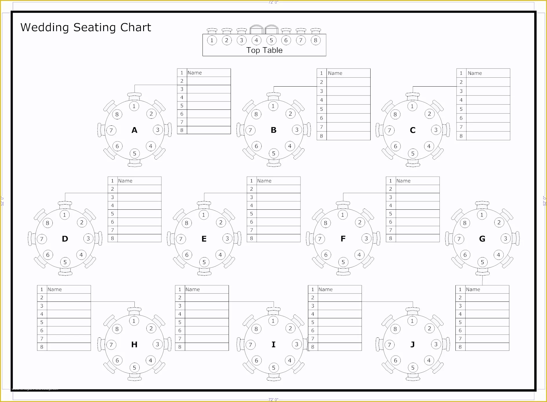 Free Printable Wedding Seating Chart Template Of Free Printable Round Seating Chart Template for