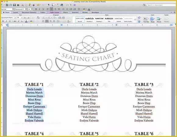 Free Printable Wedding Seating Chart Template Of Free Printable Wedding Seating Chart Template