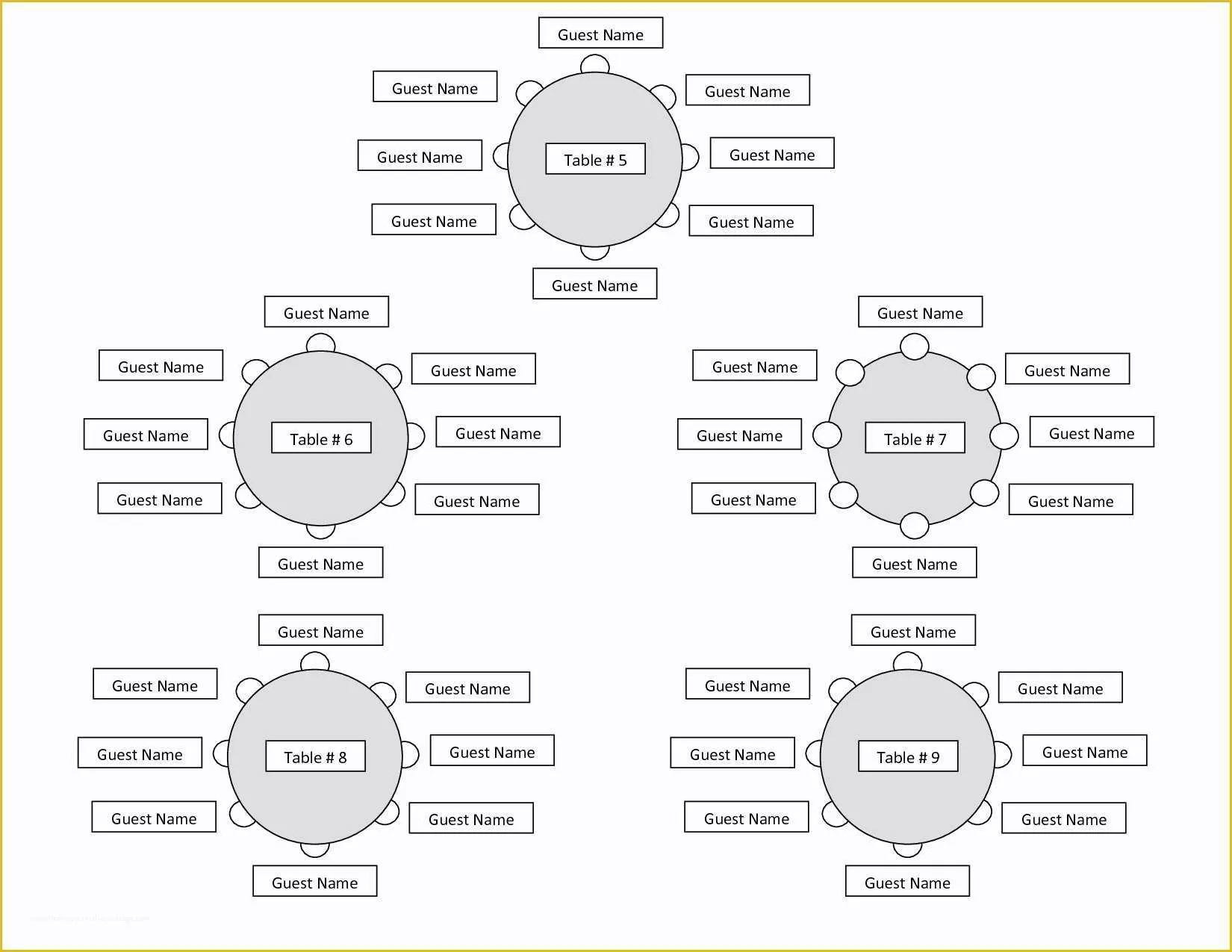 Free Printable Wedding Seating Chart Template Of Printable Seating Charts Portablegasgrillweber