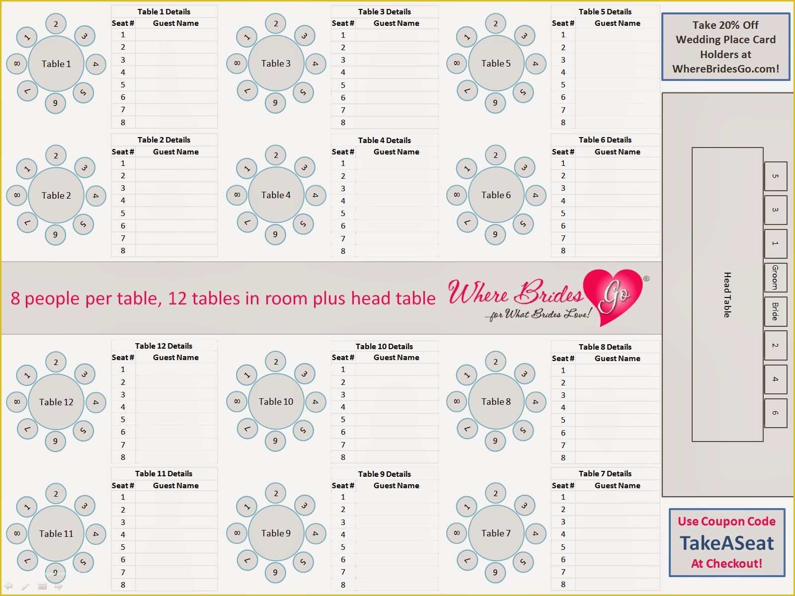 Free Printable Wedding Seating Chart Template Of Seating Chart for Wedding Reception Template