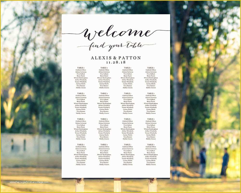 Free Printable Wedding Seating Chart Template Of Seating Chart Templates · Wedding Templates and Printables