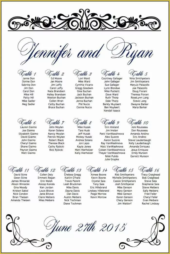 Free Printable Wedding Seating Chart Template Of Wedding Seating Chart Template Line Free Template