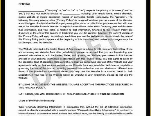 Free Privacy Policy Template Of Create A Free Privacy Policy Download &amp; Print