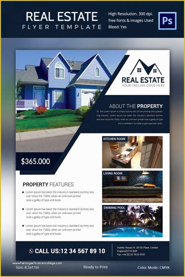 Free Professional Ebay Templates Of Buy Brochure Templates Real Estate Flyer Template Free Psd