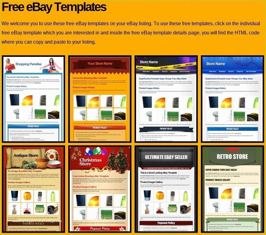 Free Professional Ebay Templates Of Free Ebay Templates