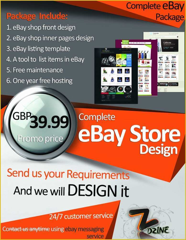 Free Professional Ebay Templates Of Full Professional Ebay Shop Store & Listing Template