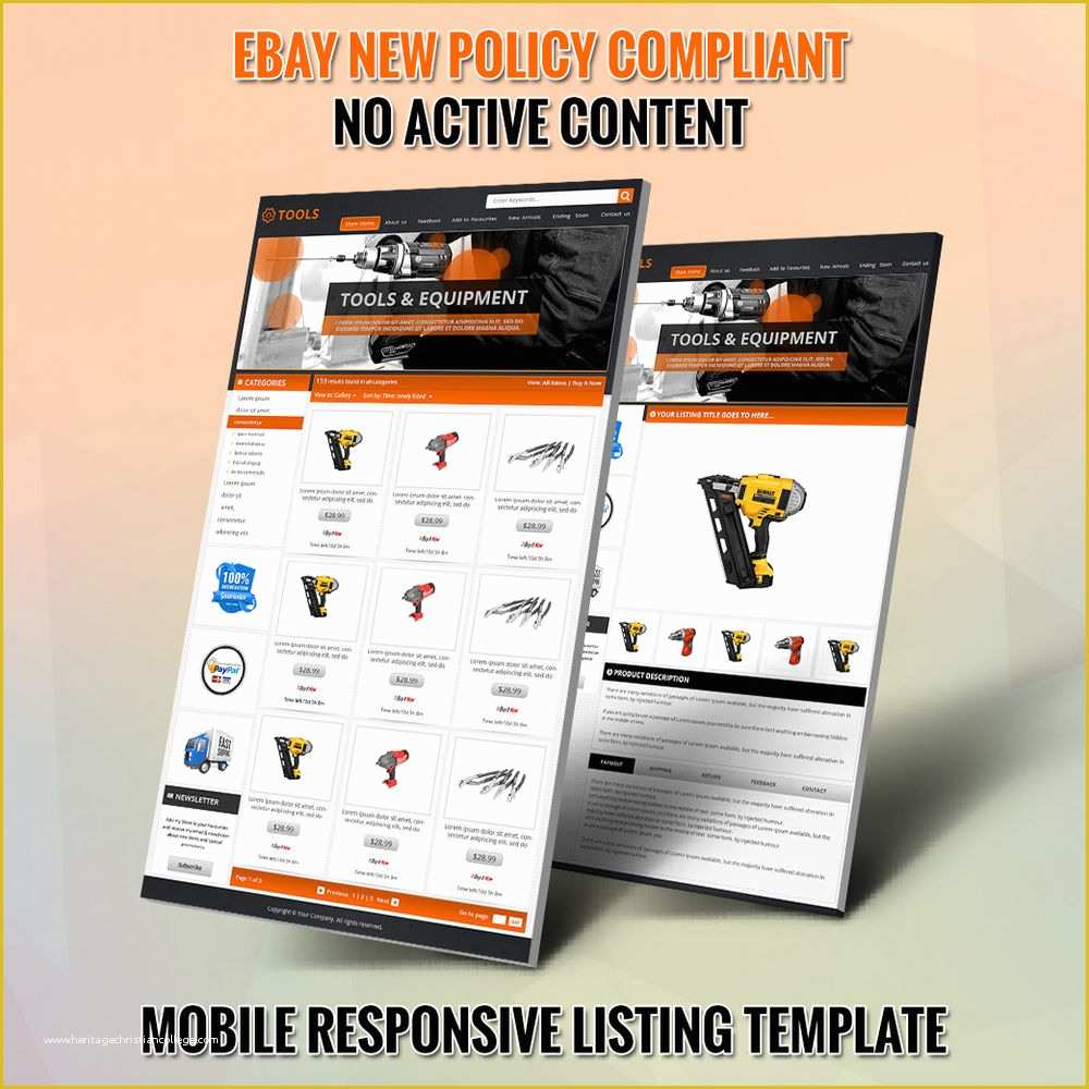 Free Professional Ebay Templates Of Professional Ebay Shop & Listing Auction HTML Templates