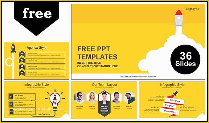 Free Professional Ebay Templates Of Rocket Launched Powerpoint Template