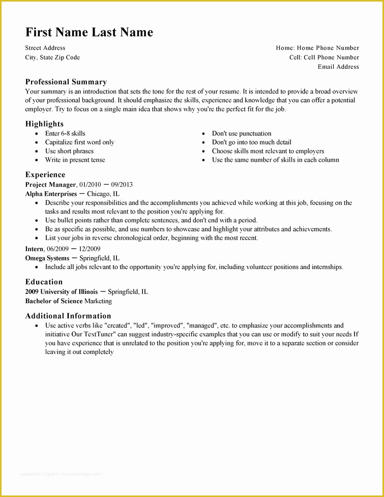 Free Professional Resume Templates Of Free Professional Resume Templates