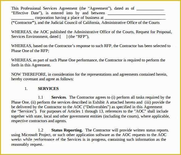 Free Professional Services Agreement Template Of 12 Professional Services Agreement Templates to Download