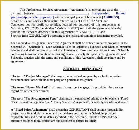 Free Professional Services Agreement Template Of 12 Professional Services Agreement Templates to Download