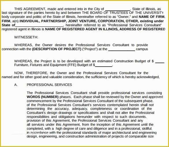 Free Professional Services Agreement Template Of 12 Professional Services Agreement Templates to Download