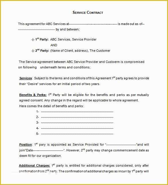 Free Professional Services Agreement Template Of 12 Service Contract Templates Pdf Doc