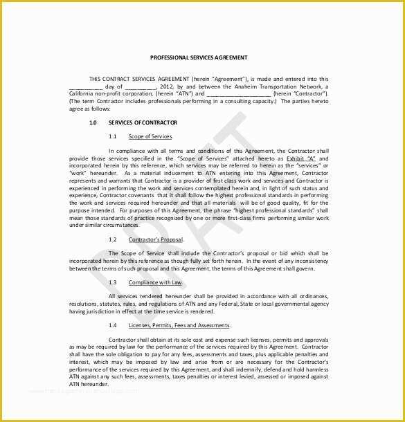 Free Professional Services Agreement Template Of 32 Service Agreement Templates Word Pdf