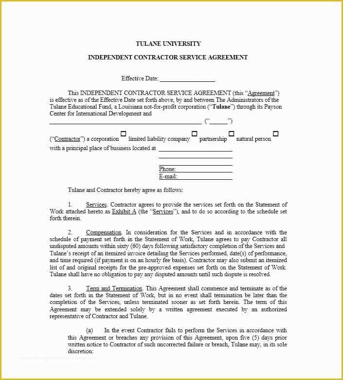 Free Professional Services Agreement Template Of 50 Professional Service Agreement Templates & Contracts