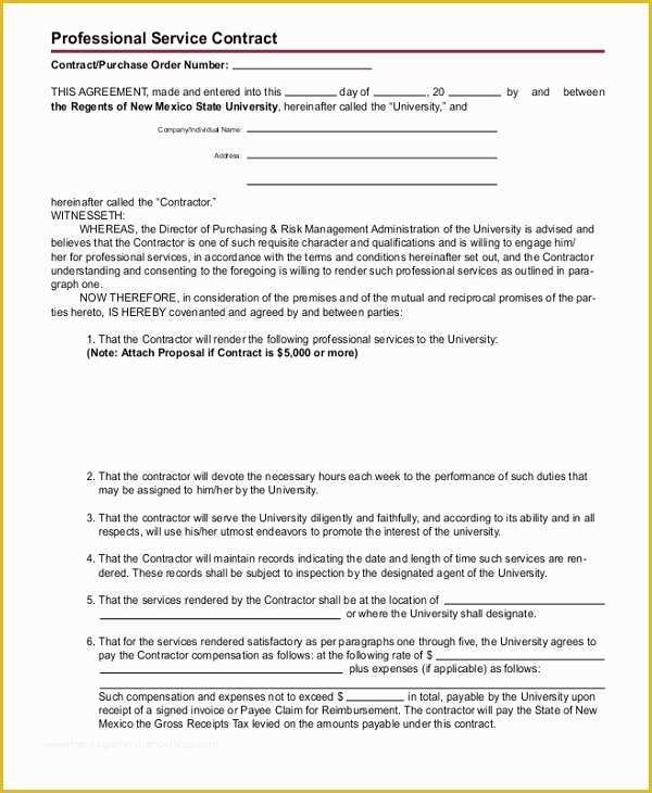 Free Professional Services Agreement Template Of Contract Template 13 Free Word Pdf Document Downloads
