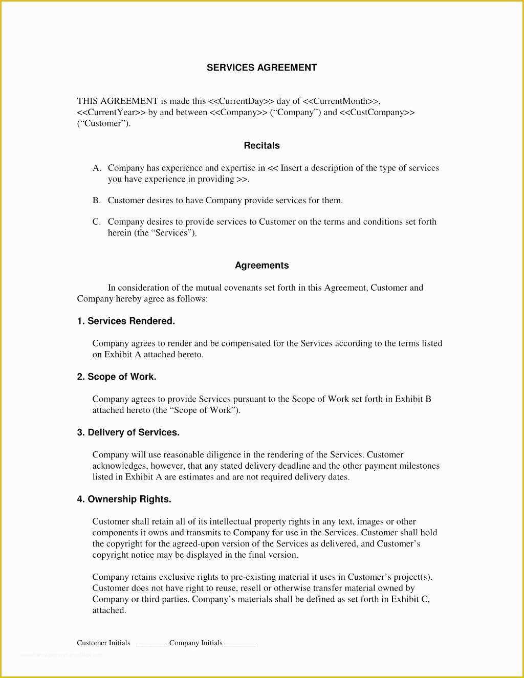 Free Professional Services Agreement Template Of Template Business Contract Template