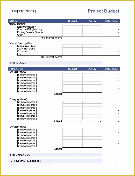 Free Project Costing Template Excel Of Download the Basic Project Bud From Vertex42