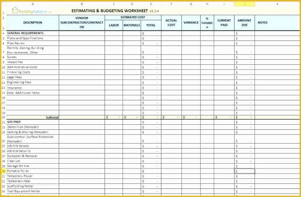 Free Project Costing Template Excel Of Project Cost Estimate Template Spreadsheet – Skincense