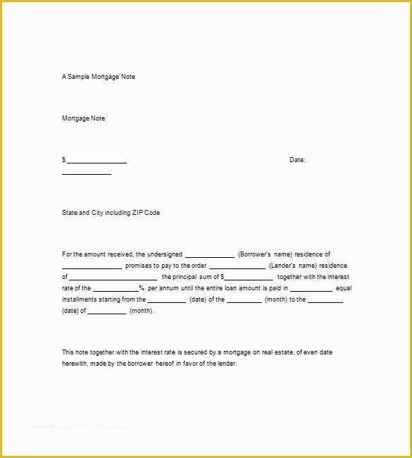 Free Promissory Note Template Word Of 11 Mortgage Promissory Note Google Docs Ms Word Apple