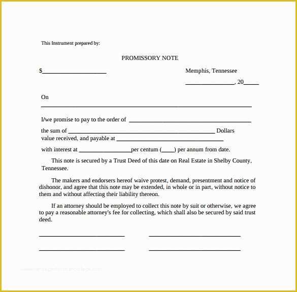 Free Promissory Note Template Word Of 27 Promissory Note Templates
