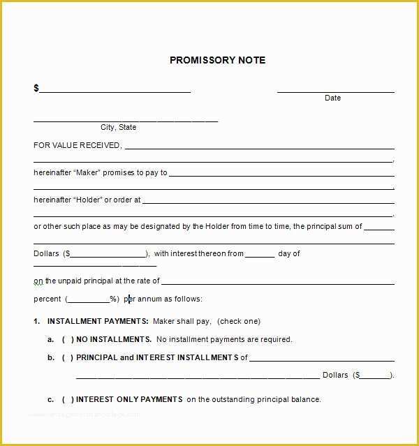 Free Promissory Note Template Word Of 27 Promissory Note Templates