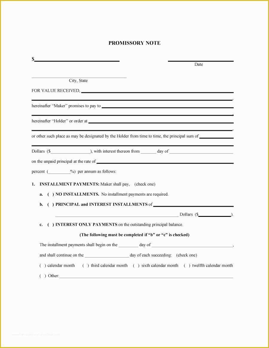 Free Promissory Note Template Word Of 45 Free Promissory Note Templates &amp; forms [word &amp; Pdf