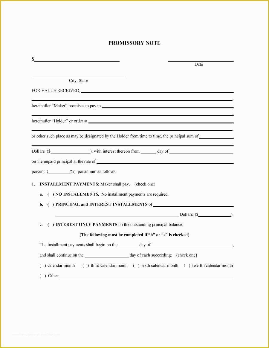 Free Promissory Note Template Word Of 45 Free Promissory Note Templates & forms [word & Pdf