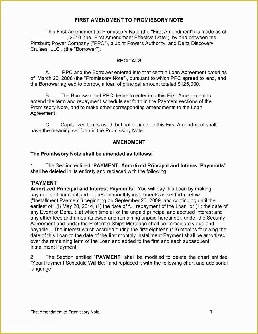 Free Promissory Note Template Word Of 45 Free Promissory Note Templates & forms [word & Pdf