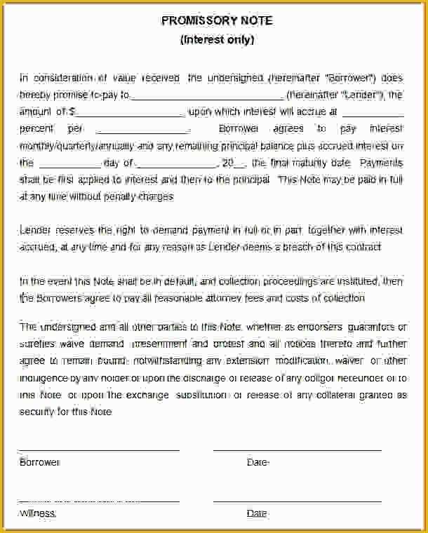 Free Promissory Note Template Word Of 6 Free Promissory Note Template Wordreference Letters