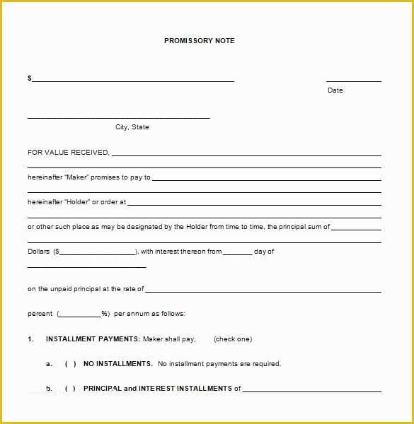 Free Promissory Note Template Word Of 6 Free Promissory Note Templates Excel Pdf formats