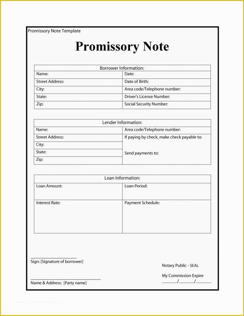 Free Promissory Note Template Word Of Free Promissory Note Templates and forms Promissory Note