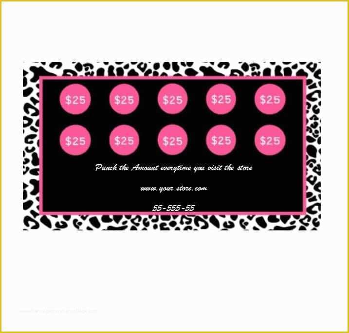 Free Punch Card Template or Design Of 30 Printable Punch Reward Card Templates [ Free]
