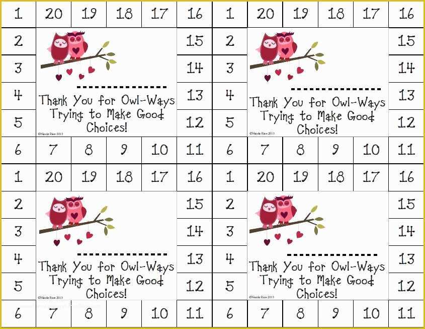 Free Punch Card Template or Design Of 8 Best Of Making Good Choices Printable Cards