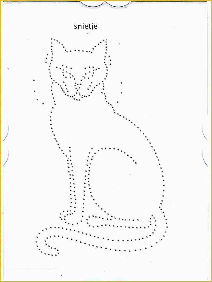 Free Punch Card Template or Design Of Cat Tin Punch Pattern Candle Wick Pattern