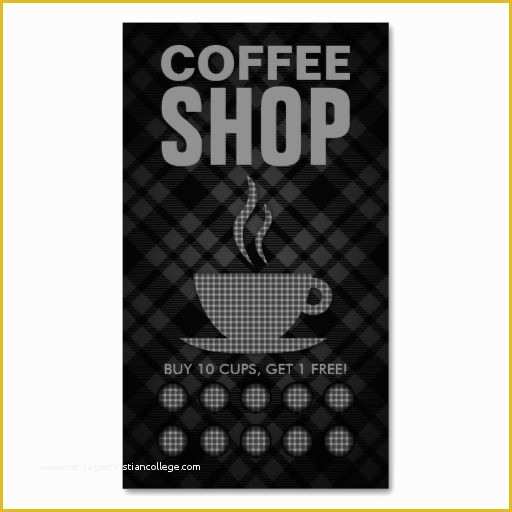 Free Punch Card Template or Design Of Plaid Coffee Punch Card Business Card Templates