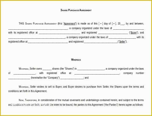 Free Purchase Agreement Template Of 15 Microsoft Word Agreement Templates Free Download