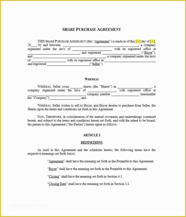 Free Purchase Agreement Template Of 37 Simple Purchase Agreement Templates [real Estate Business]